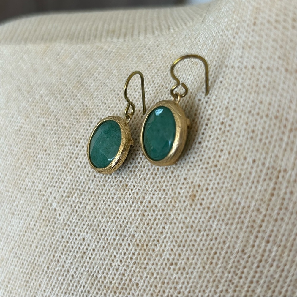 Sensitive Ears Gold Drop Earrings - Picture 4 of 12